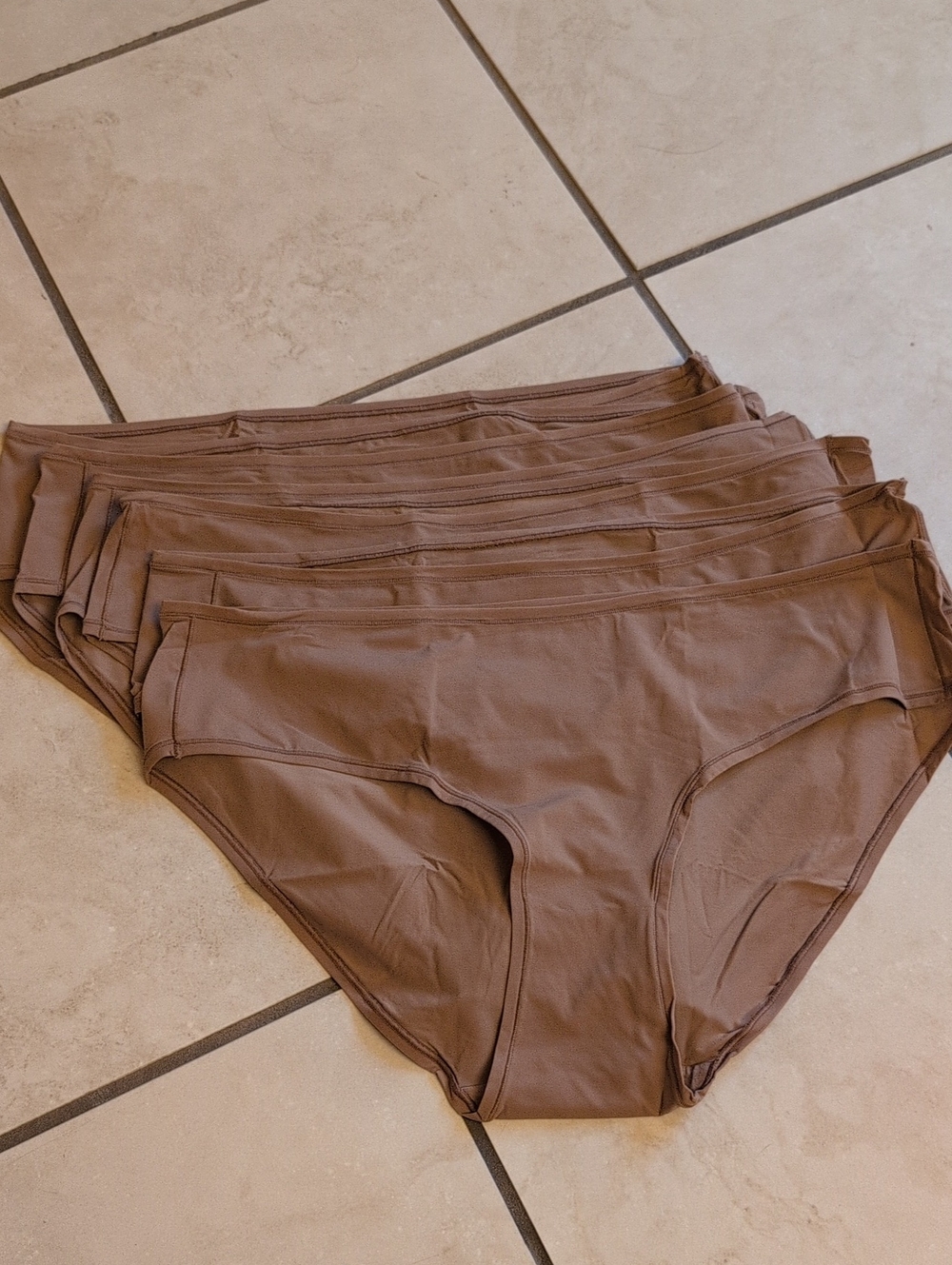 NEW Quince 6-pack Panties Second Skin Hipster Brief Mocha Tan Brown XL - Picture 2 of 13